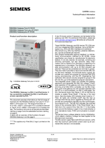 GAMMA N 141 KNX/DALI Gateway - műszaki adatlap