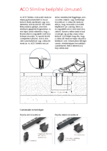 ACO Slimline folyóka (beépítési útmutató) - szerelési útmutató