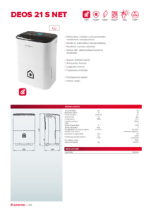 DEOS 21S Net páramentesítő - általános termékismertető