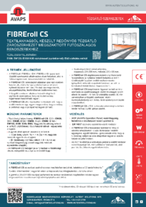FIBREroll CS textilanyagból készült redőnyös tűzgátló szerkezet - általános termékismertető