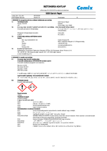 Cemix 5225 Estrich Rapid gyorskötő cementesztrich - biztonsági adatlap