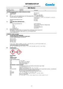 Cemix 8640 SilverCol fugazó - biztonsági adatlap