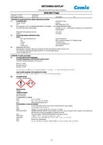Cemix 9023 MM 3 Trassz habarcs - biztonsági adatlap