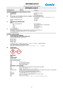Cemix 8248 RapidFlex S1 Crystal csempe- és járólapragasztó - biztonsági adatlap