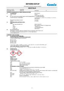 Cemix 8242 S1 Flex M csempe- és járólapragasztó - biztonsági adatlap