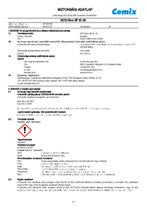Cemix 5573 Nivo SP 10-30 önterülő aljzatkiegyenlítő  - biztonsági adatlap