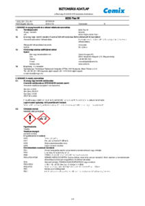 Cemix 8235 Flex W csempe- és járólapragasztó - biztonsági adatlap