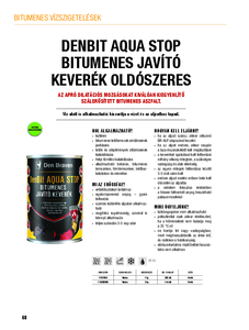DenBit Aqua Stop bitumenes javító keverék - általános termékismertető