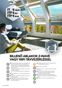 FTP-V Z-Wave, FTU-V Z-Wave, FTP-V WiFi, FTP-V Solar - billenő tetőtéri ablakok távvezérléssel - általános termékismertető