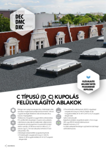 DEC, DMC, DXC - kupolás felülvilágító ablakok - általános termékismertető