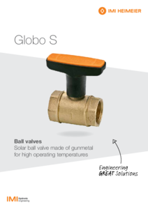 Globo S gömbcsap szolár, ipari és távhős rendszerkbe - műszaki adatlap