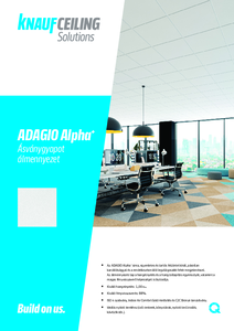Knauf Ceiling Solutions ADAGIO Alpha+ ásványi álmennyezet - részletes termékismertető