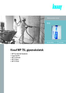 Knauf MP 75 L gipszvakolatok - részletes termékismertető