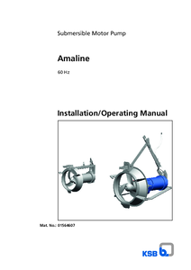 Amaline - merülőmotoros szivattyú (60 Hz) - alkalmazástechnikai útmutató