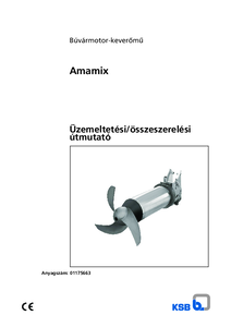 Amamix - vízszintes merülőmotoros keverőmű (50 Hz) - alkalmazástechnikai útmutató