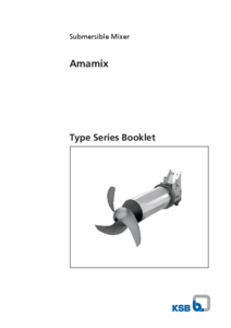 Amamix - vízszintes merülőmotoros keverőmű - műszaki adatlap