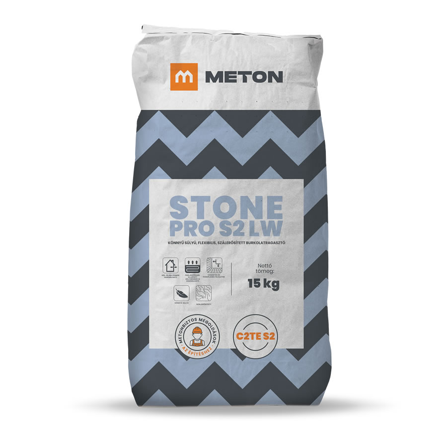 METON STONE PRO S2 LW felxibilis burkolatragasztó