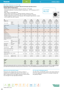 Panasonic Mini ECOi LZ2 sorozatú, 4-6 HP teljesítményű kültéri egységek (R32) <br>
(General Catalogue 2024/2025, 258. oldal) - műszaki adatlap