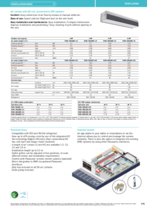 Panasonic légfüggöny DX tekerccsel VRF rendszerhez <br>
(General Catalogue 2024/2025, 375. oldal) - műszaki adatlap