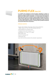 PURMO FLEX lapradiátor	

 - műszaki adatlap