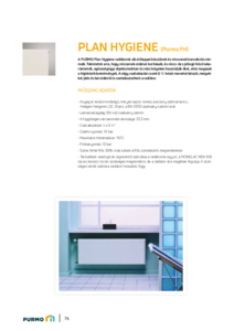 PURMO Plan Hygiene lapradiátor - műszaki adatlap