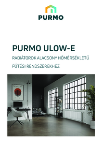 PURMO ULOW-E radiátorok alacsony hőmérsékletű fűtési rendszerekhez - műszaki adatlap