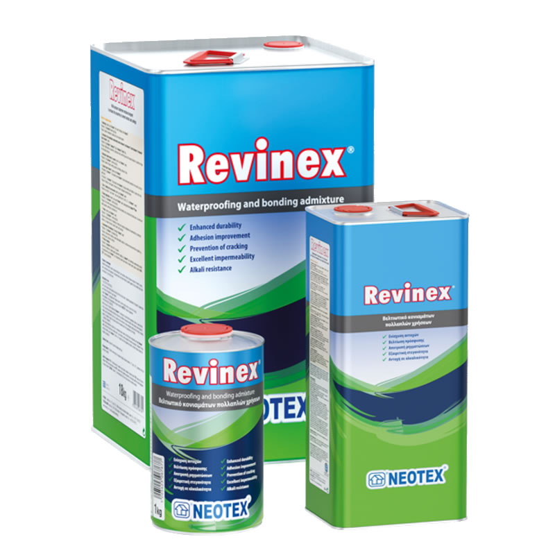 Revinex vízszigetelő emulziós bevonat cementhabarcs javításra