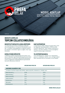 PREFALZ szolármodul - általános termékismertető