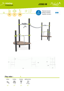 Proludic drótkötélpályák - J2582-M - műszaki adatlap