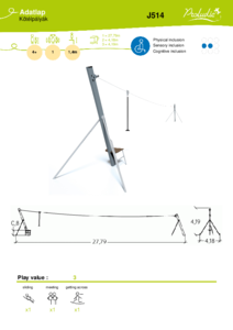 Proludic drótkötélpályák - J514 - műszaki adatlap