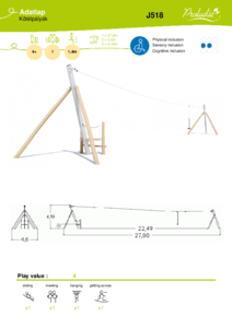 Proludic drótkötélpályák - J518 - műszaki adatlap