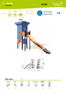 Proludic Medieval (középkori) tematikus játékok - J4700 - műszaki adatlap