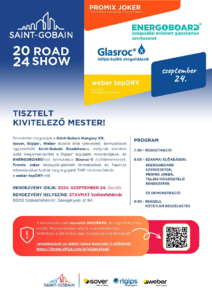 Saint-Gobain Őszi Roadshow 2024. szeptember 24. - általános termékismertető