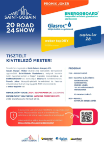 Saint-Gobain Őszi Roadshow 2024. szeptember 26. - általános termékismertető