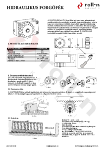 Kapubázis Controlgir M4 Z16 hidraulikus forgófék  - műszaki adatlap