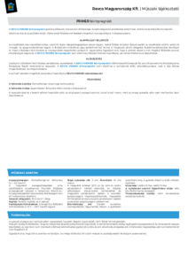 REVCO PRIMER falimpregnáló - műszaki adatlap