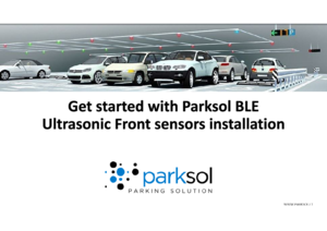 Parksol parkoló rendszerek - Tervezési segédlet Bluetoothos rendszerhez - tervezési segédlet