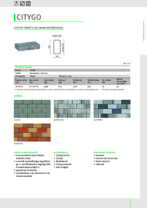 Semmelrock CityGo térkő - műszaki adatlap