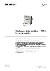 Siemens UH50 típusú ultrahangos hőmennyiségmérők - részletes termékismertető