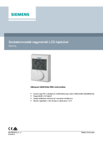 Siemens RDH100 szobatermosztát - részletes termékismertető