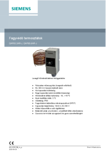 Siemens QAF65.. fagyvédő termosztátok - részletes termékismertető