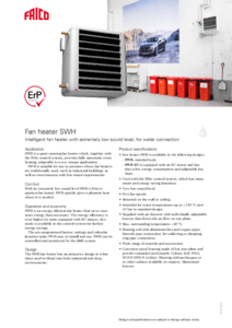 Systemair Fan Heater SWH falra szerelhető termoventilátorok - részletes termékismertető