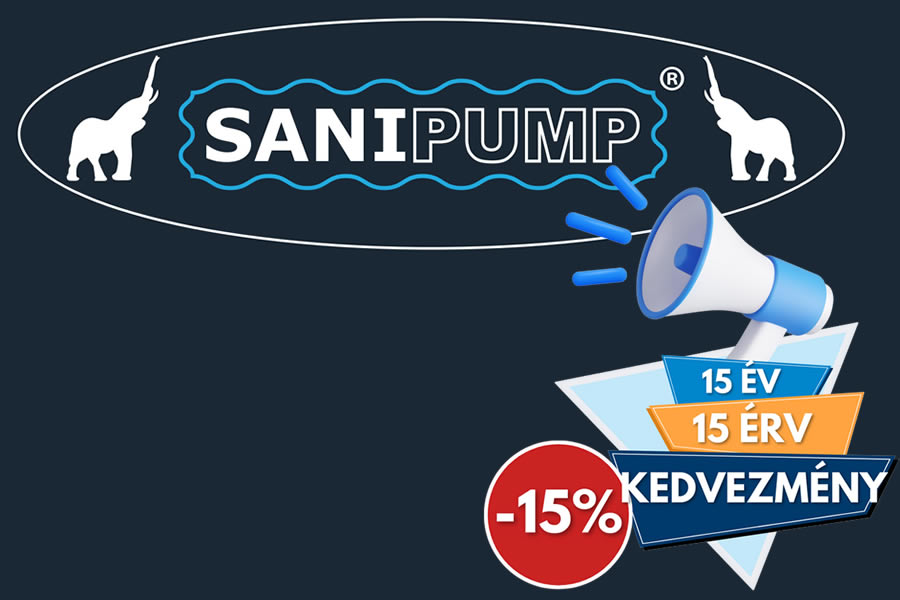 Sanipump akció – 15 év, 15 érv, 15%