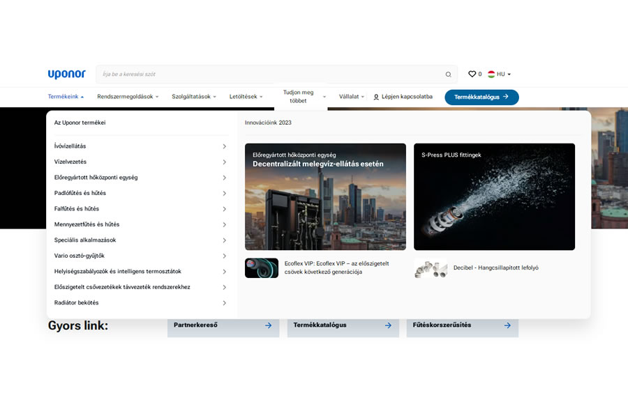 Gyorsabb és felhasználóbarátabb: frissült az Uponor weboldala