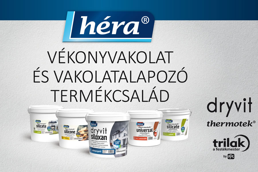 Héra® vékonyvakolat és vakolatalapozó termékcsalád változások